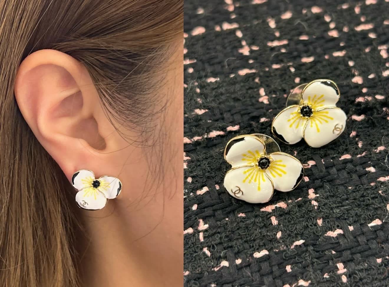 Chanel Camellia Earrings
