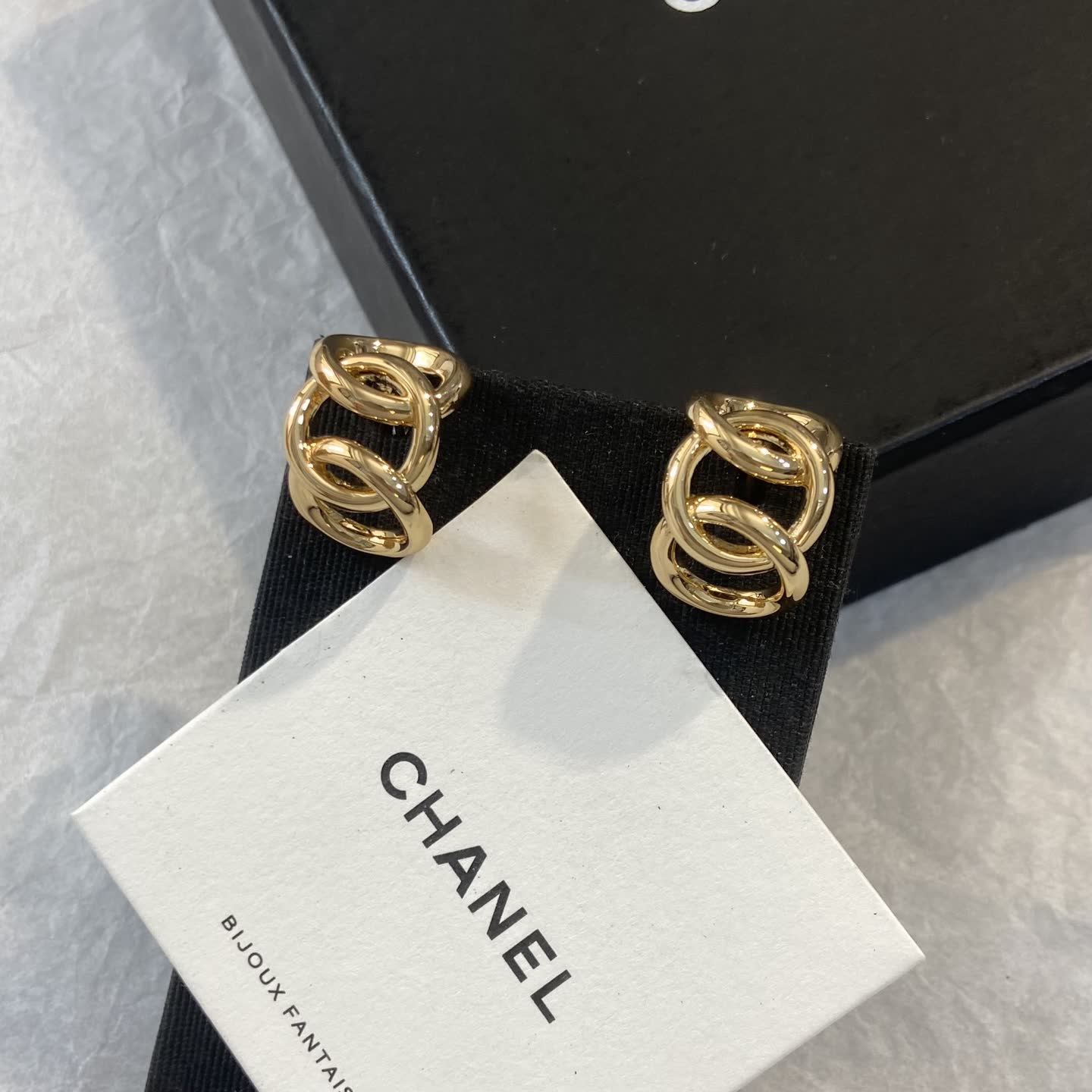 Chanel Gold Tone Earrings