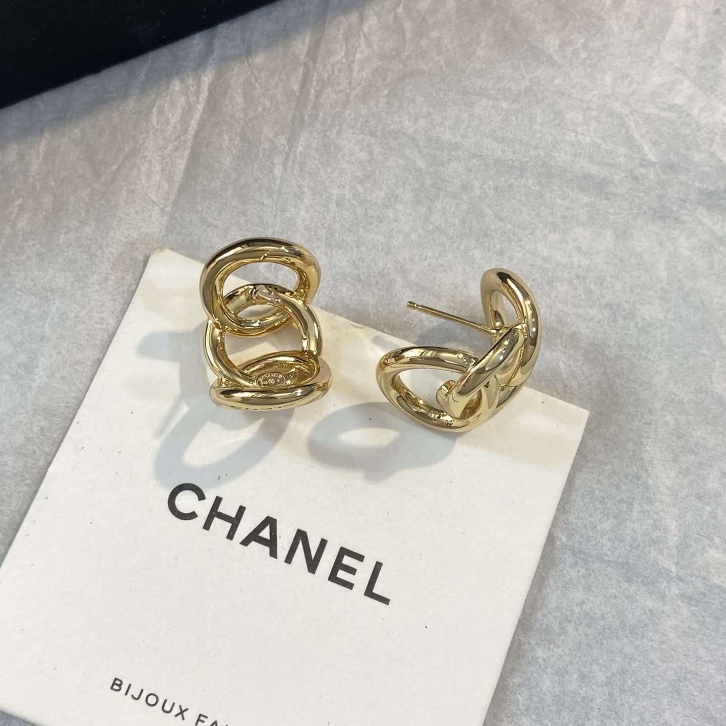 Chanel Gold Tone Earrings