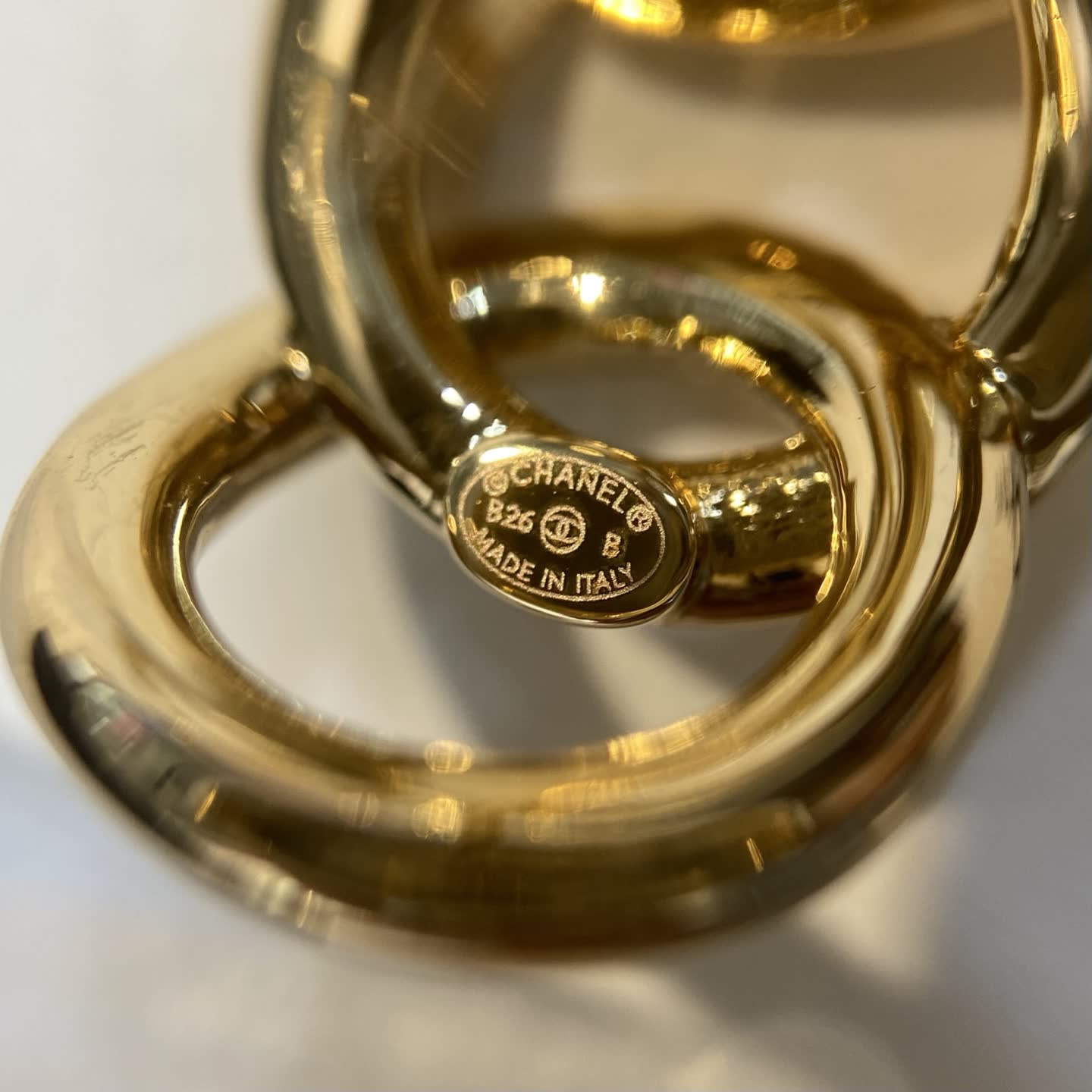 Chanel Gold Tone Earrings