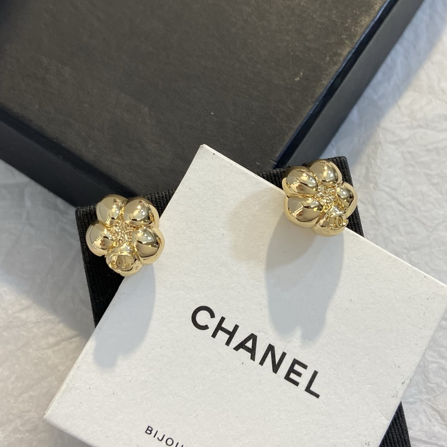 Chanel Gold Flower Earrings Chanel Gold Flower Earrings