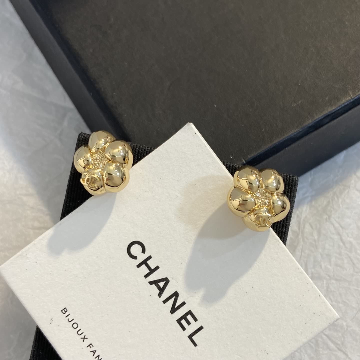 Chanel Gold Flower Earrings