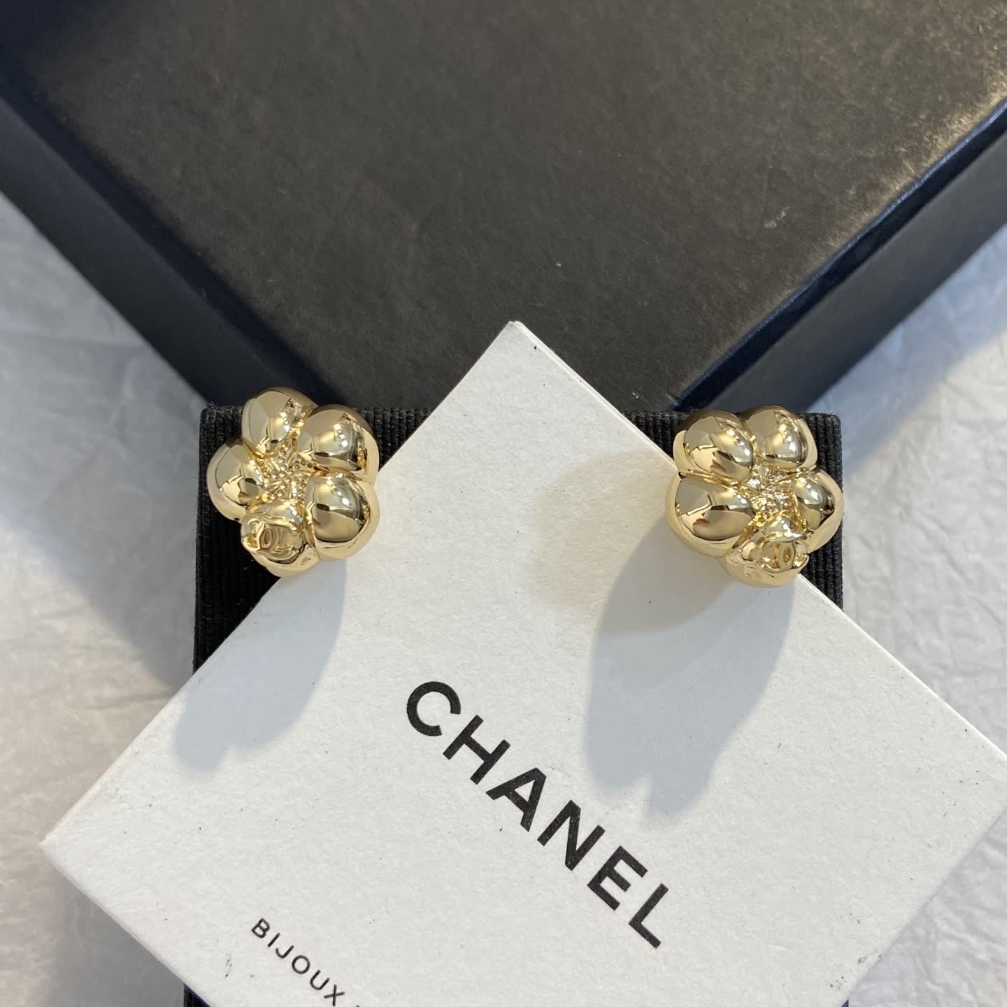 Chanel Gold Flower Earrings