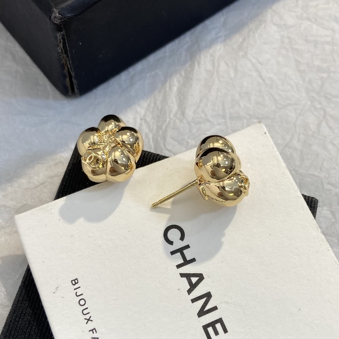 Chanel Gold Flower Earrings