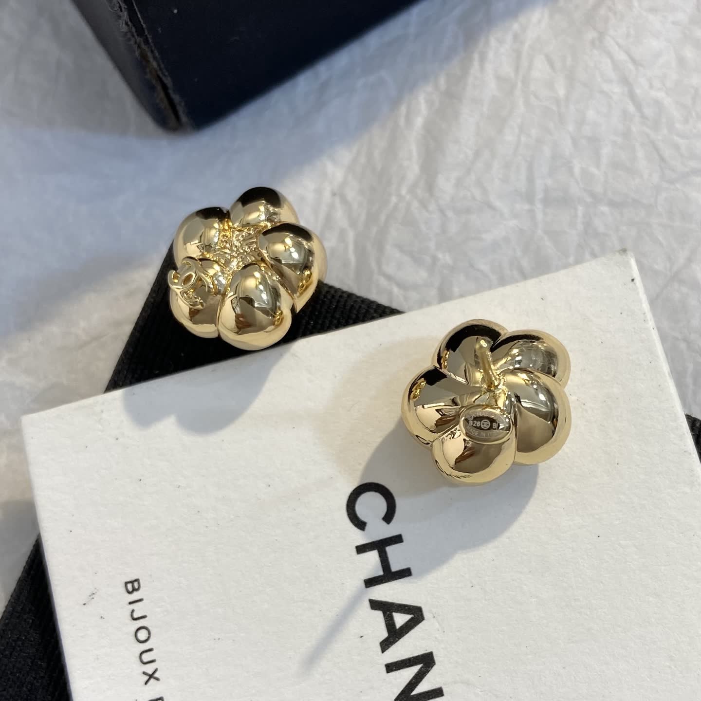 Chanel Gold Flower Earrings