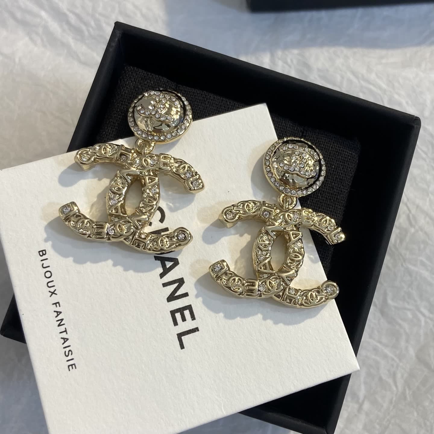 Chanel CC Logo Earrings