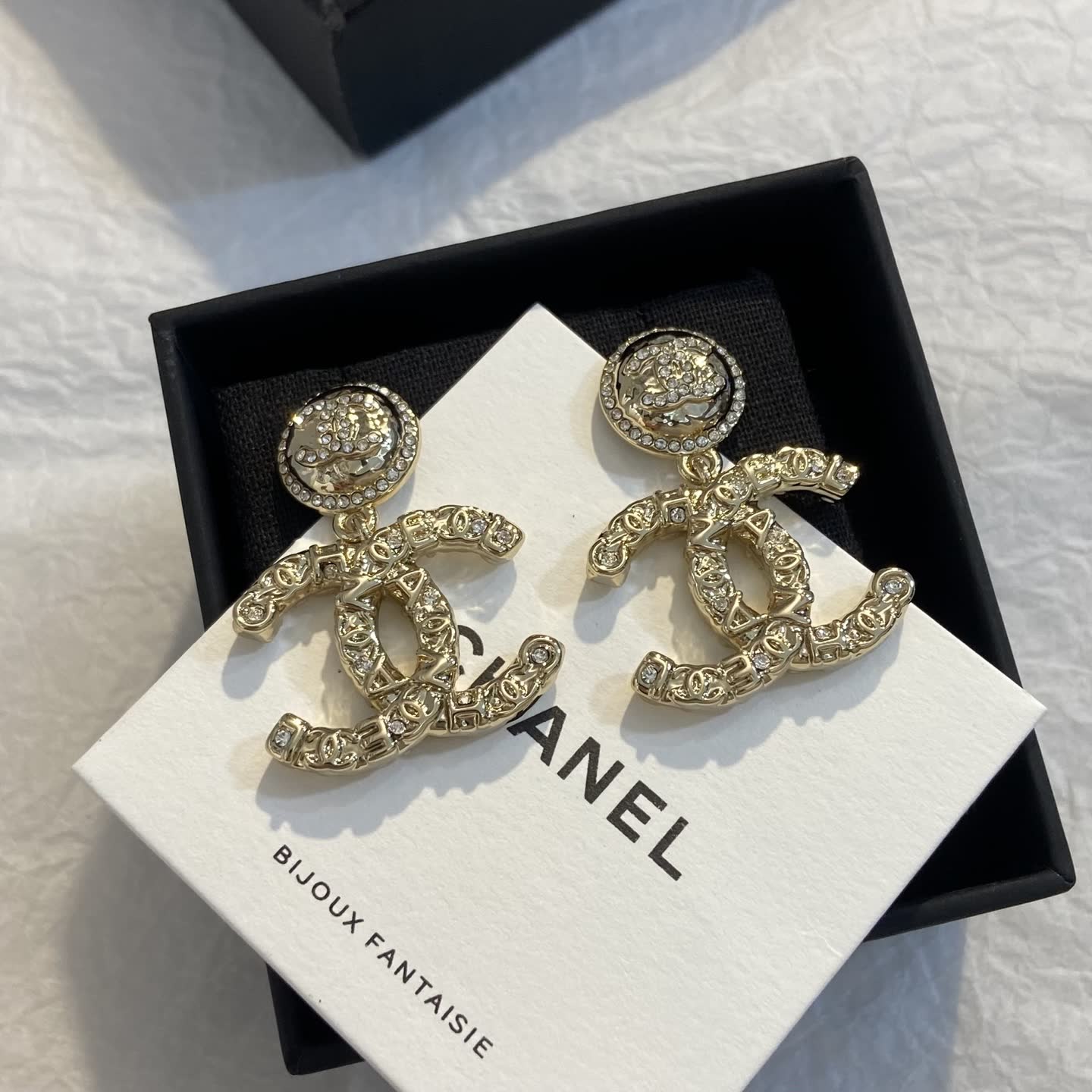 Chanel CC Logo Earrings