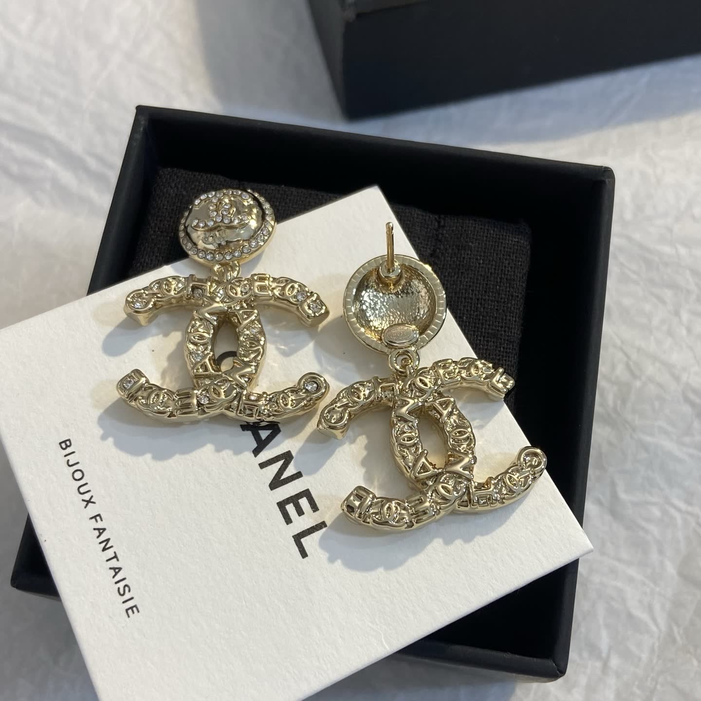 Chanel CC Logo Earrings