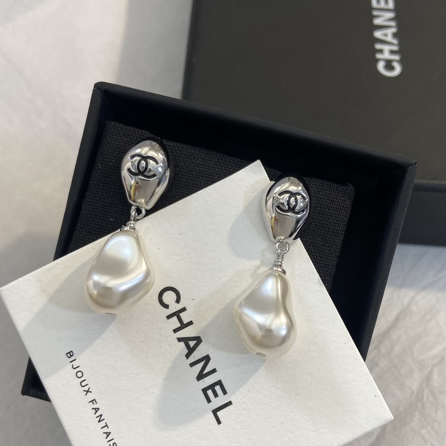 Chanel Pearl Drop Earrings