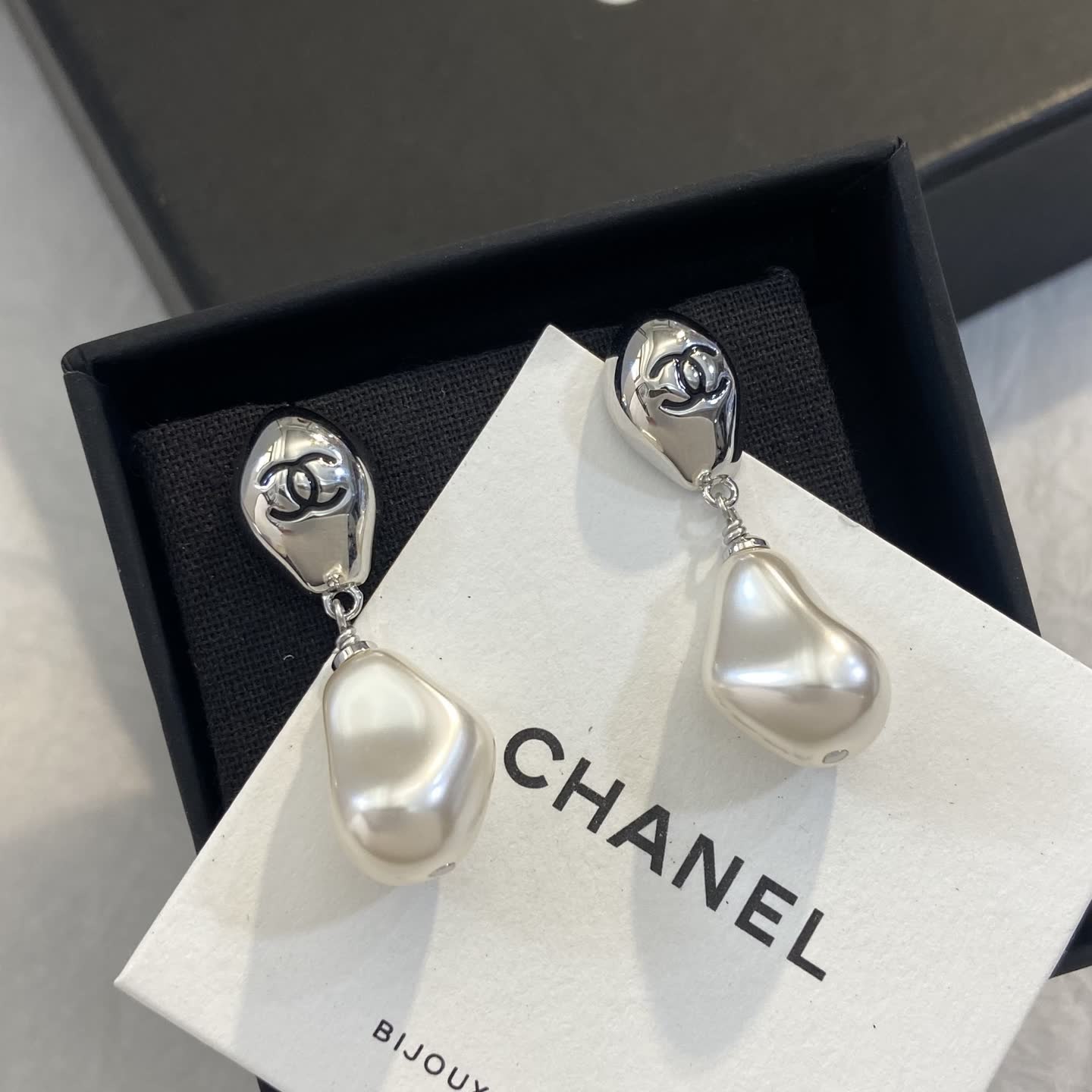 Chanel Pearl Drop Earrings