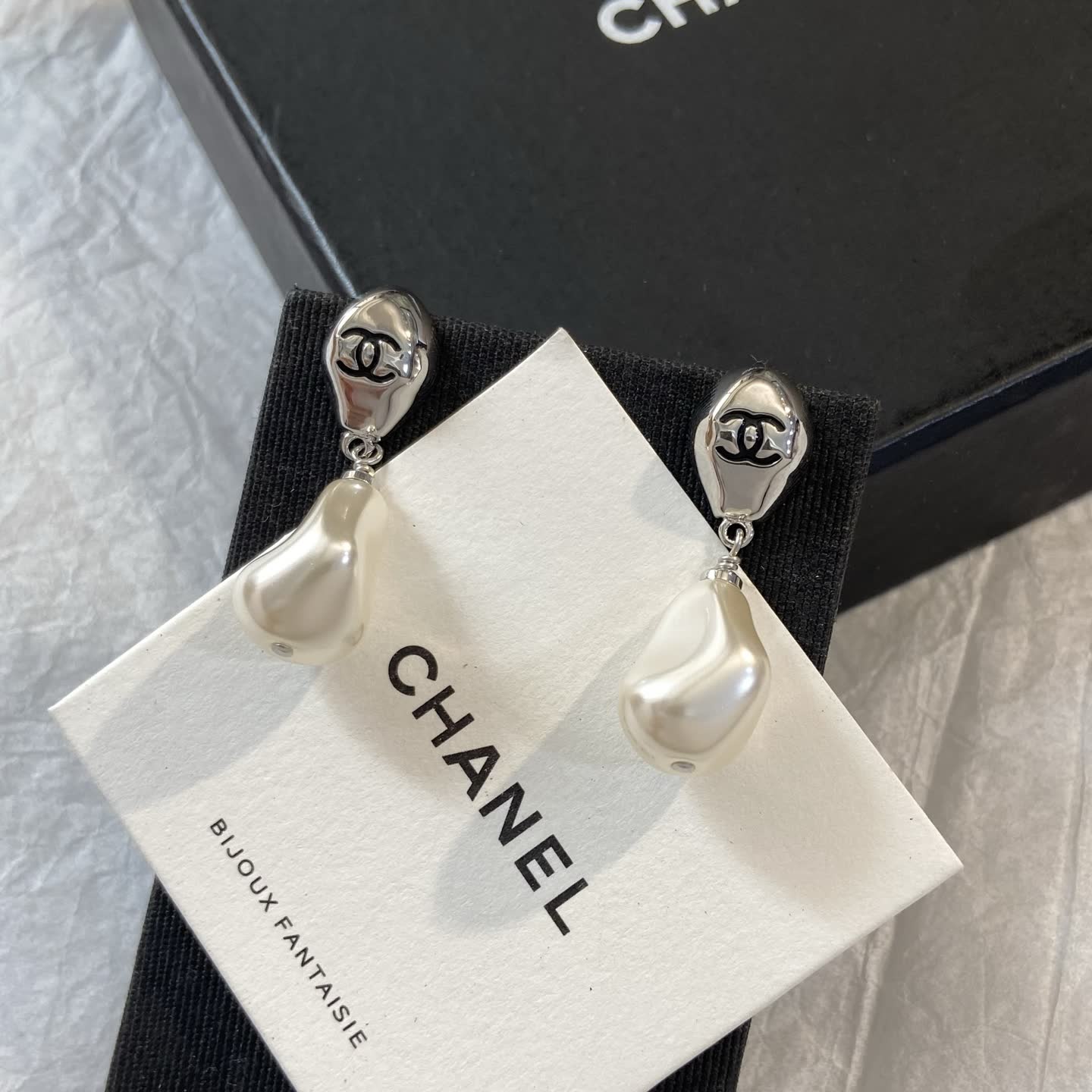 Chanel Pearl Drop Earrings