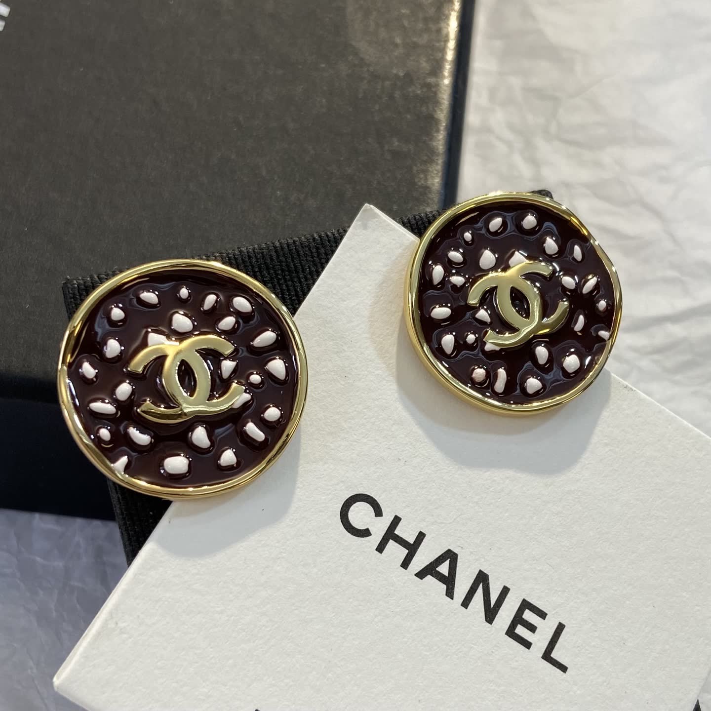 Chanel CC Logo Earrings
