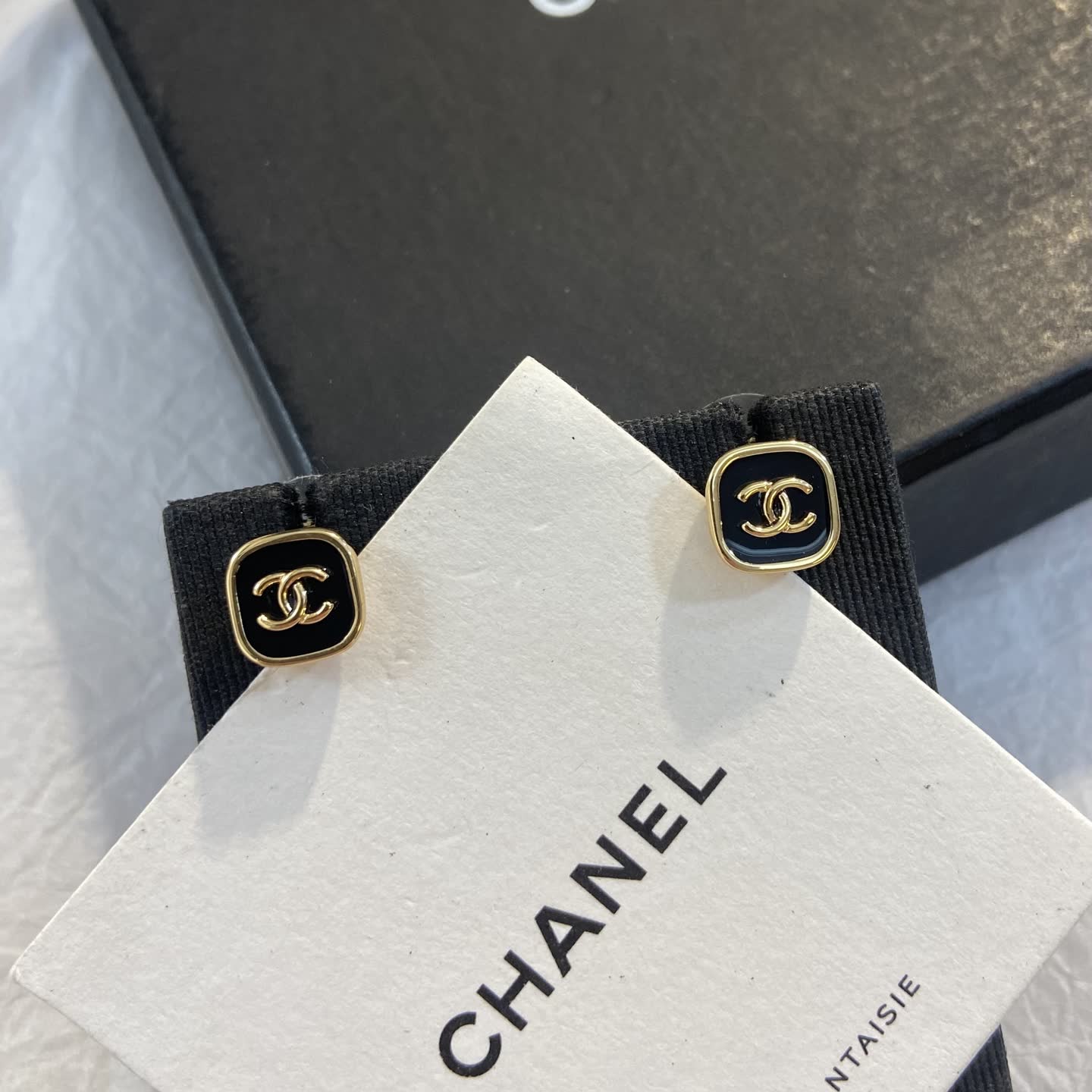 Chanel CC Logo Earrings