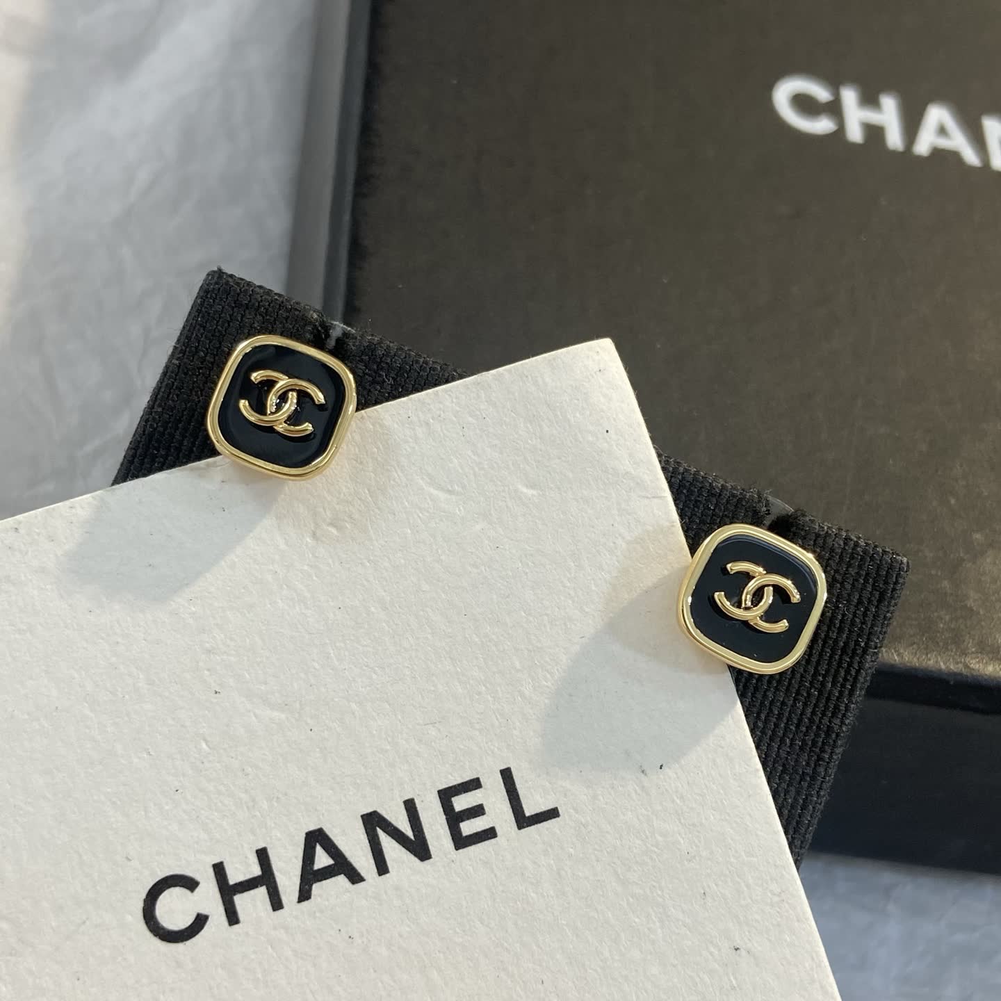 Chanel CC Logo Earrings