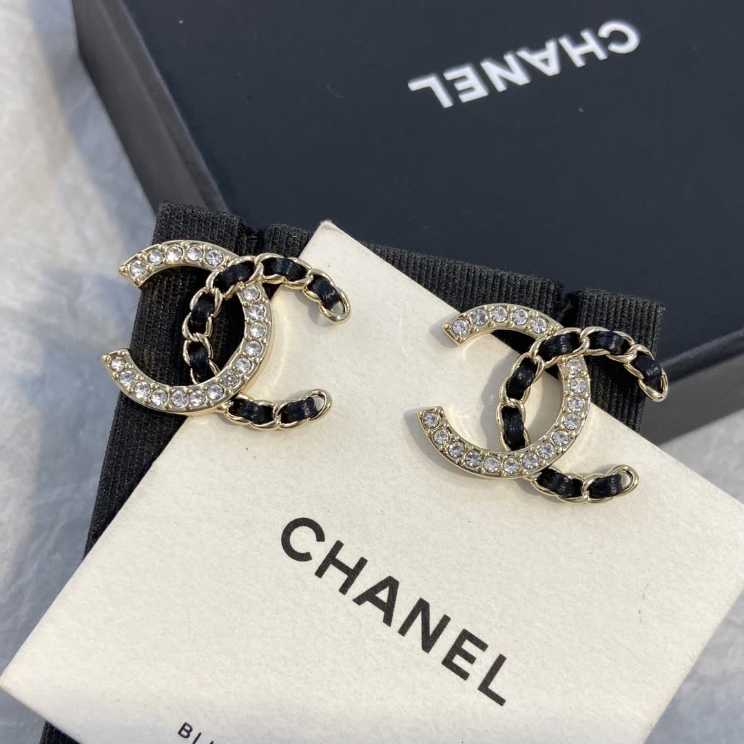 Chanel CC Logo Earrings