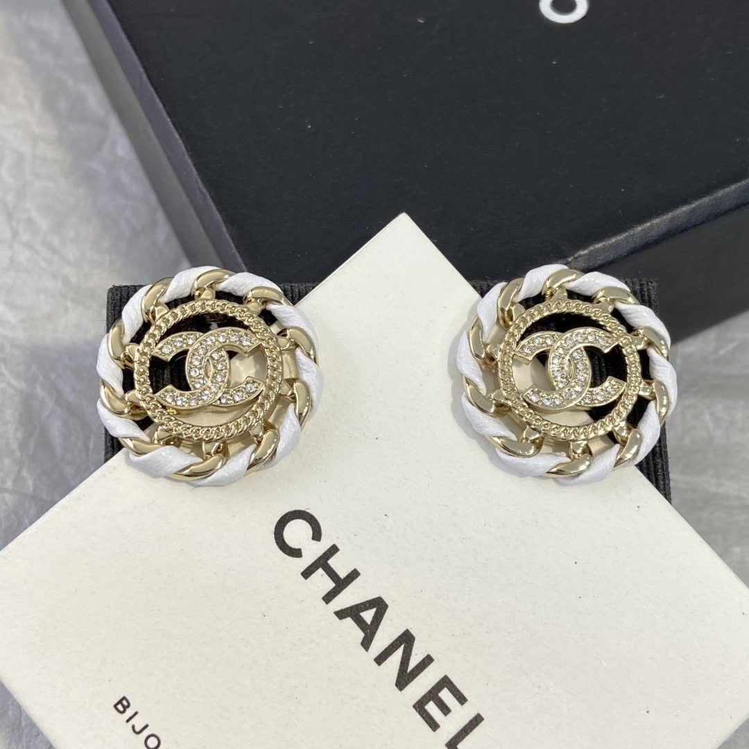 Chanel CC Logo Earrings
