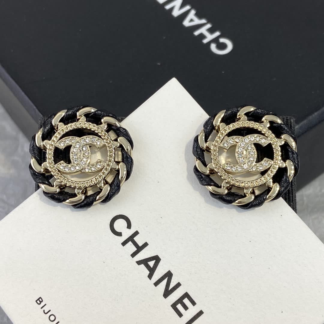 Chanel CC Logo Earrings