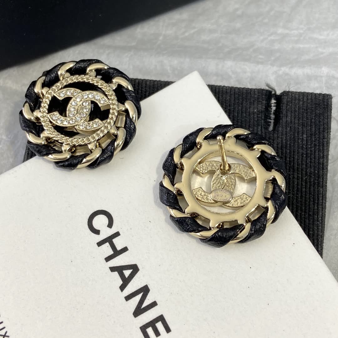 Chanel CC Logo Earrings