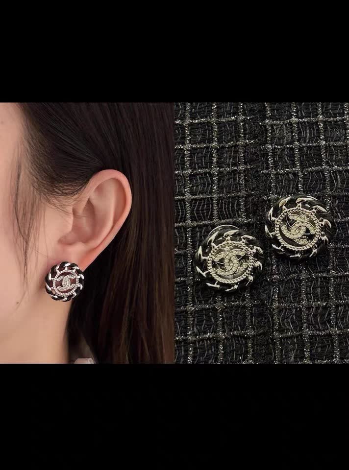 Chanel CC Logo Earrings