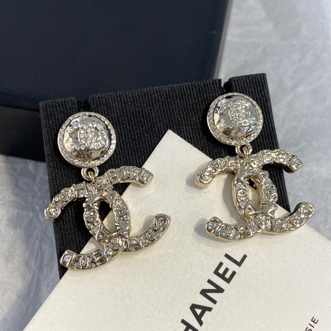 Chanel CC Logo Earrings