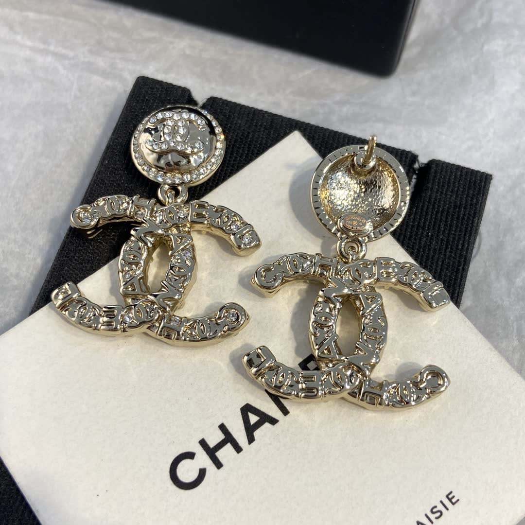 Chanel CC Logo Earrings