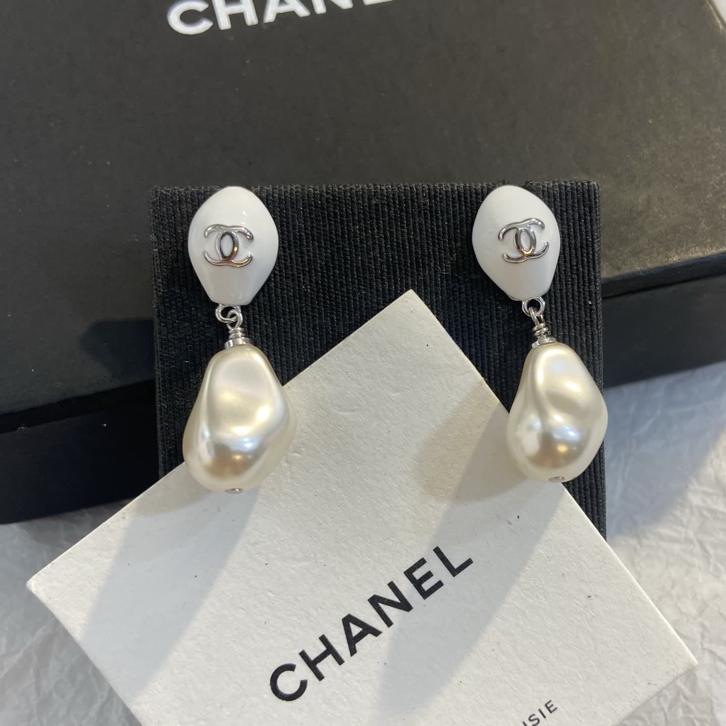 Chanel Pearl Drop Earrings