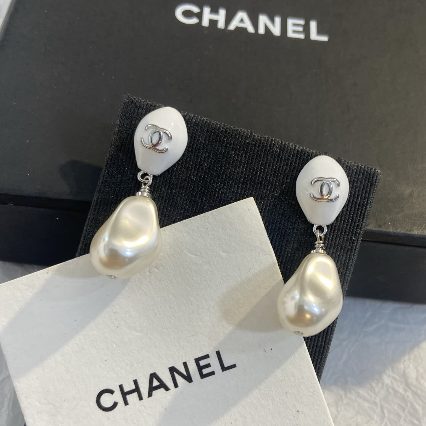 Chanel Pearl Drop Earrings