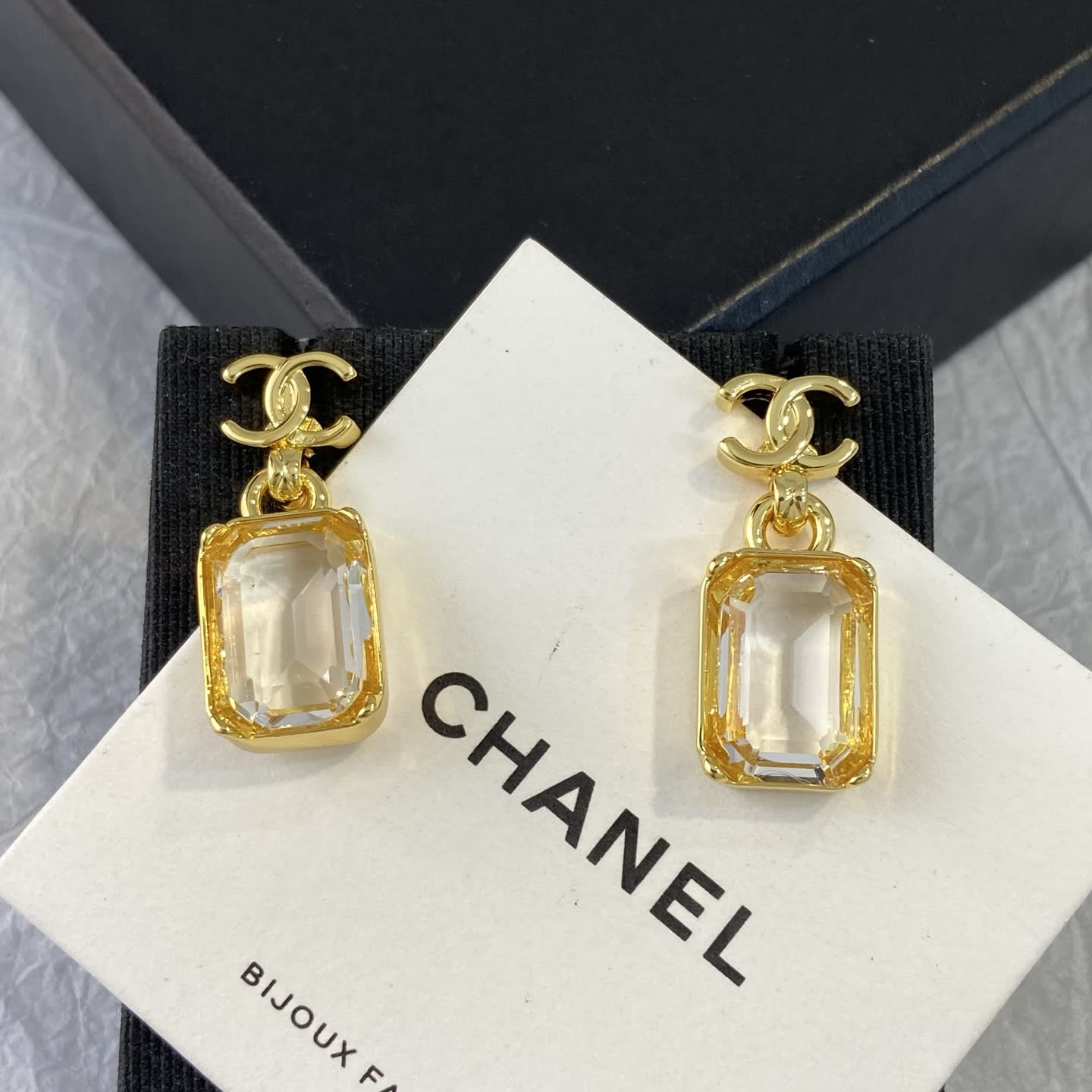 Chanel CC Crystal Earrings Chanel CC Crystal Earrings