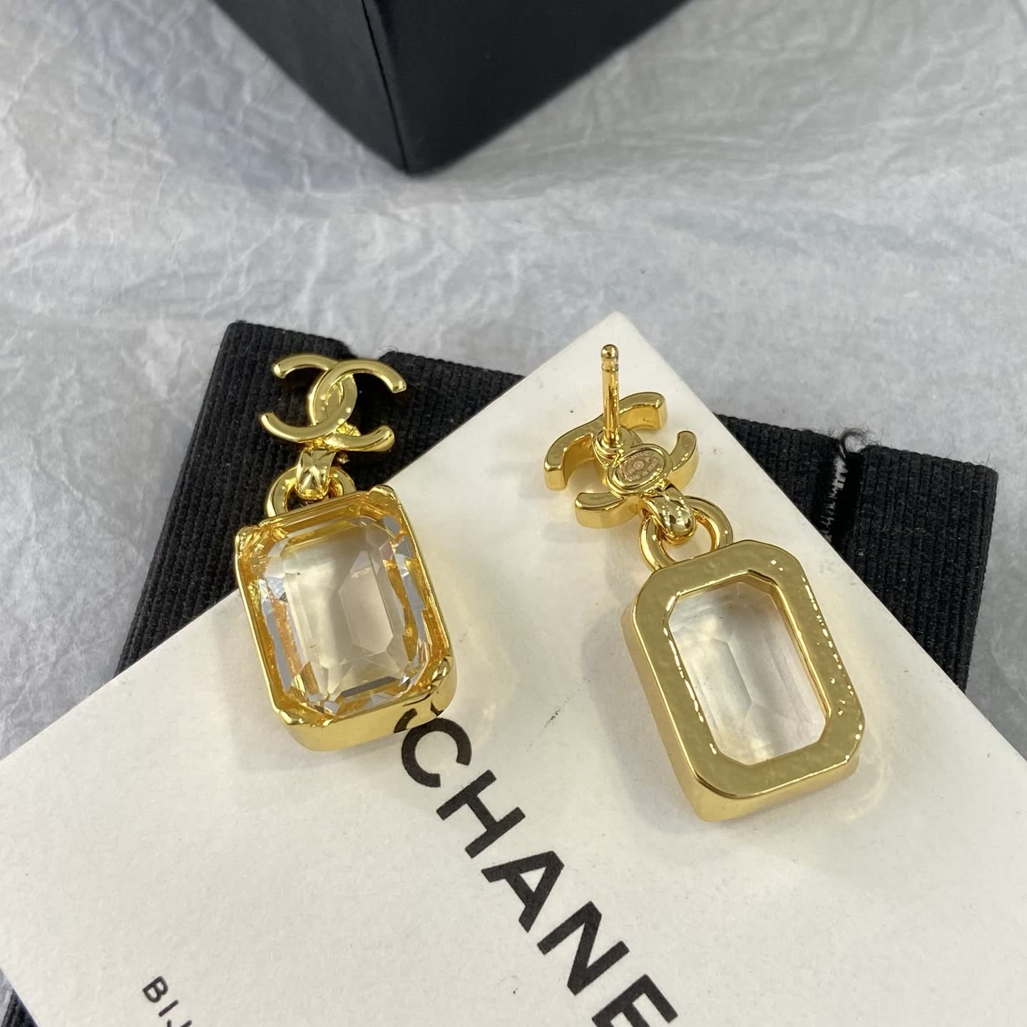 Chanel CC Crystal Earrings