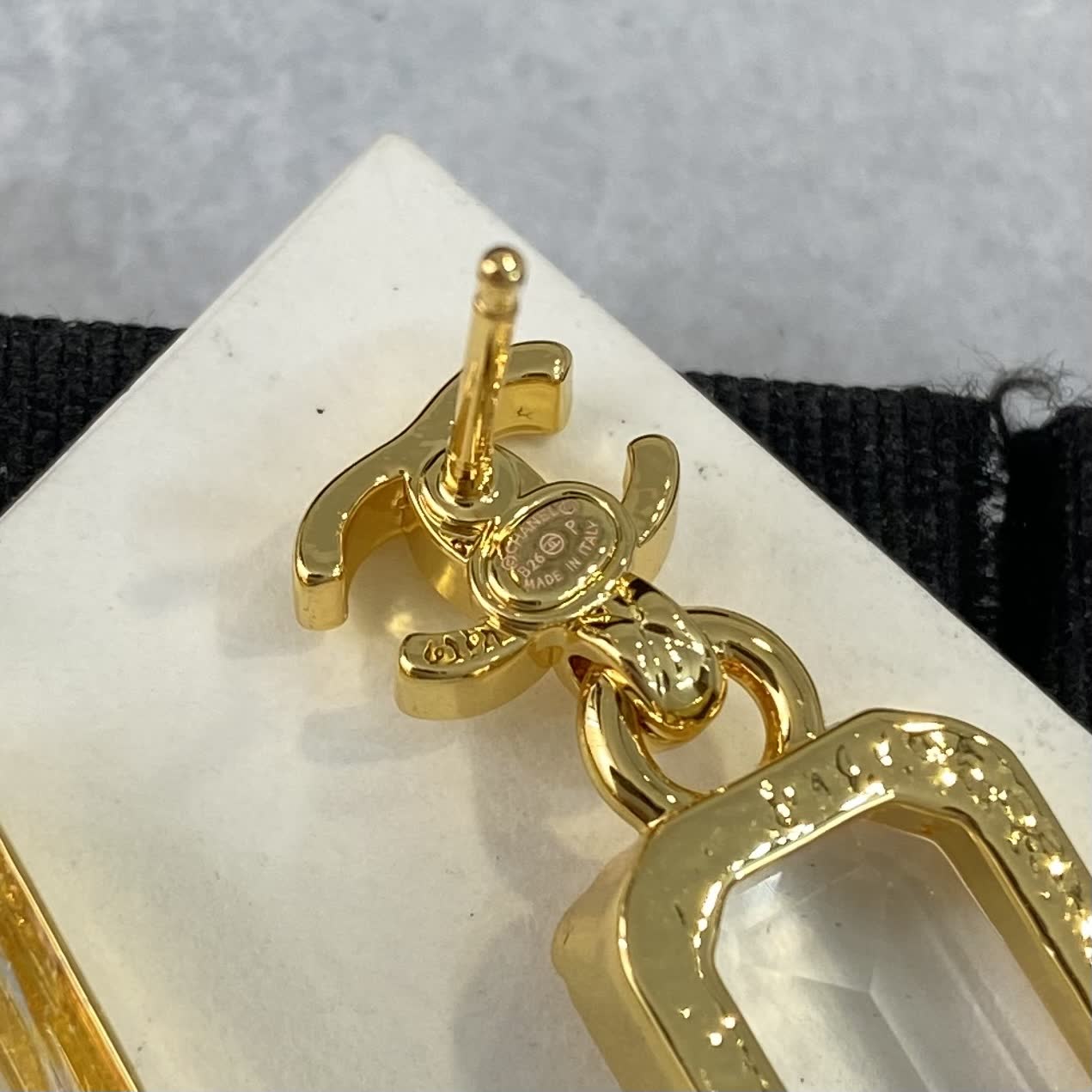 Chanel CC Crystal Earrings