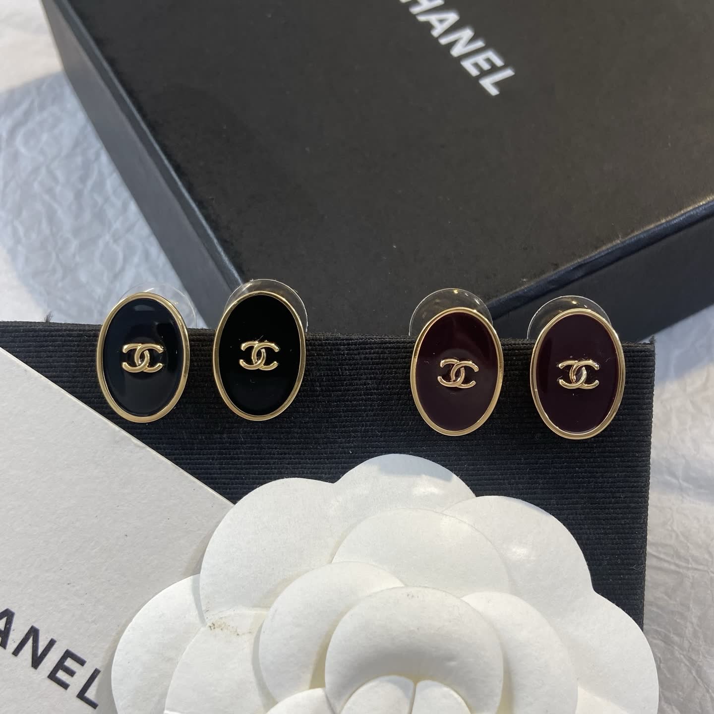 Chanel CC Logo Earrings