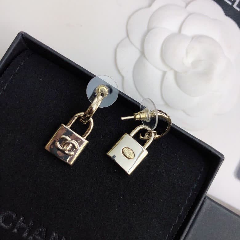 Chanel Lock Earrings