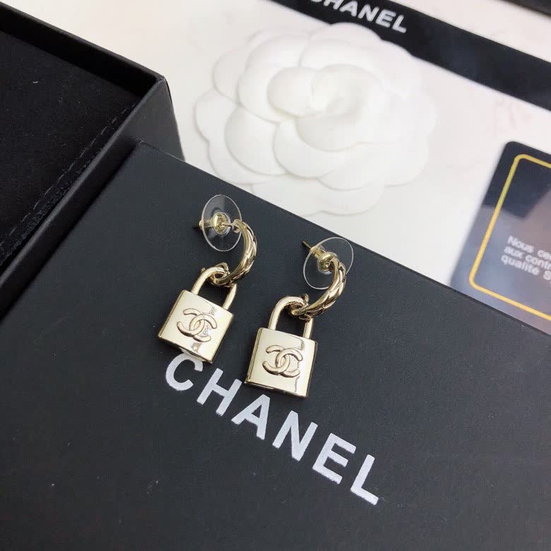 Chanel Lock Earrings