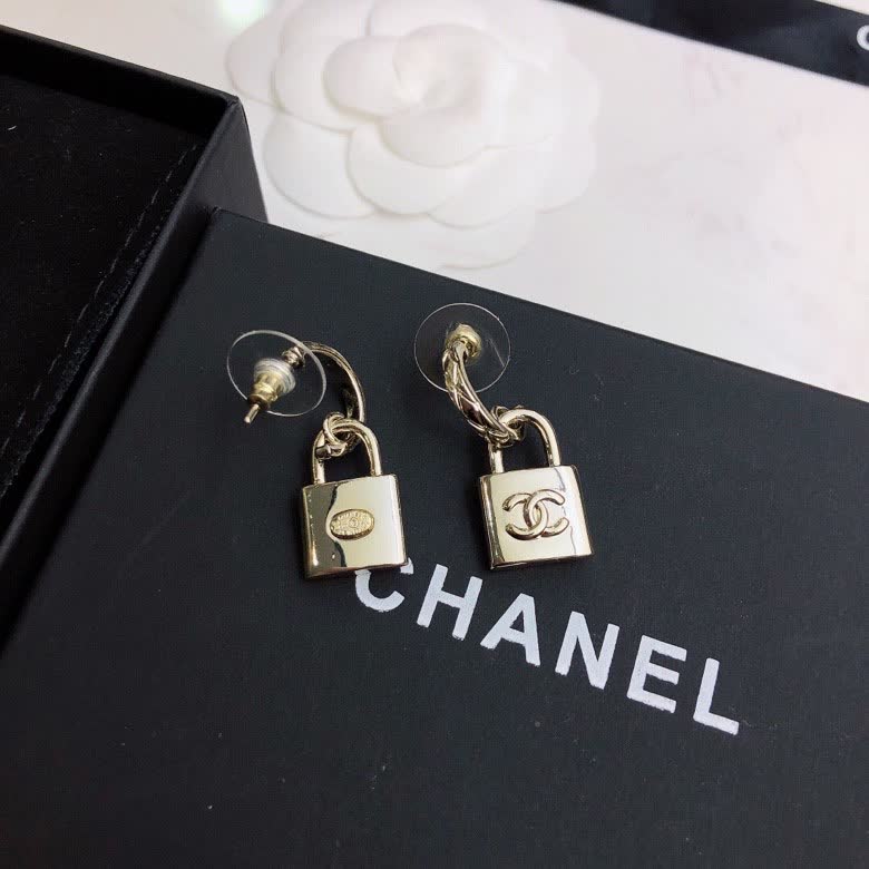 Chanel Lock Earrings