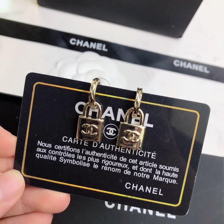 Chanel Lock Earrings
