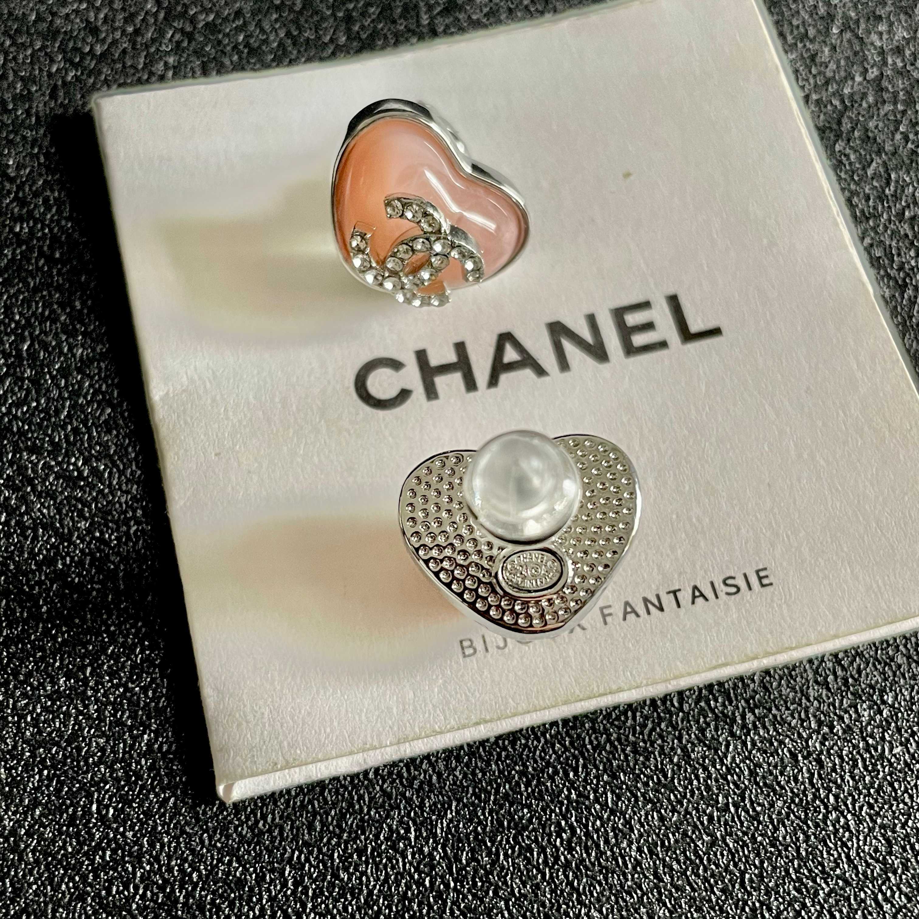 Chanel Heart Stud Earrings