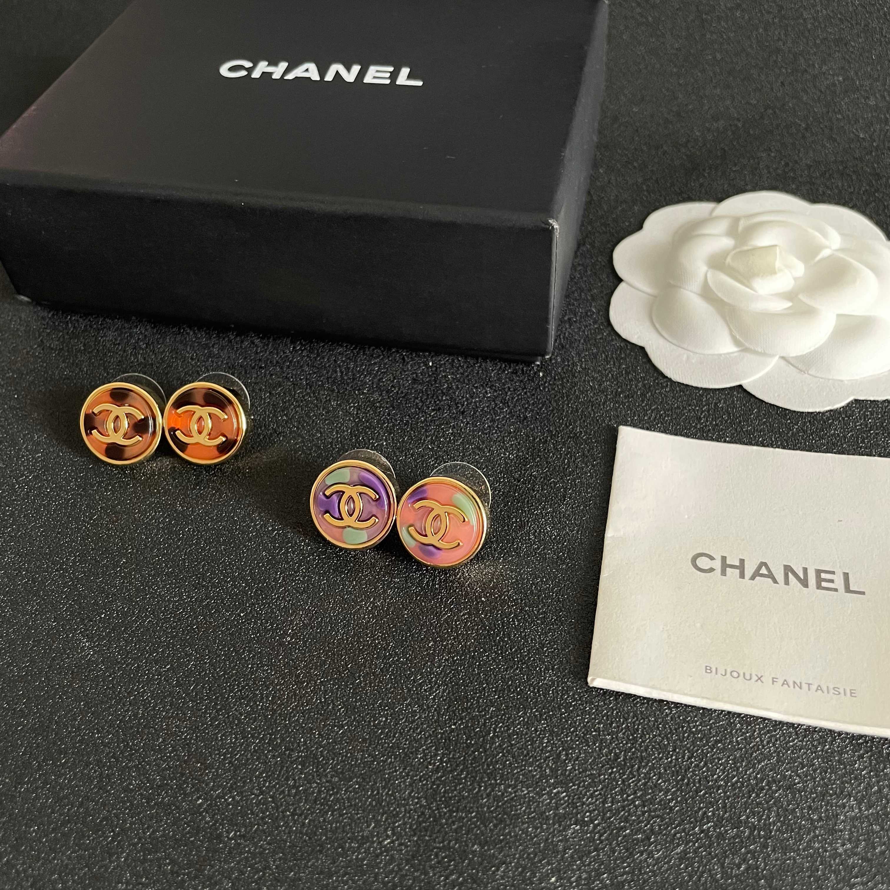 Chanel CC Logo Earrings