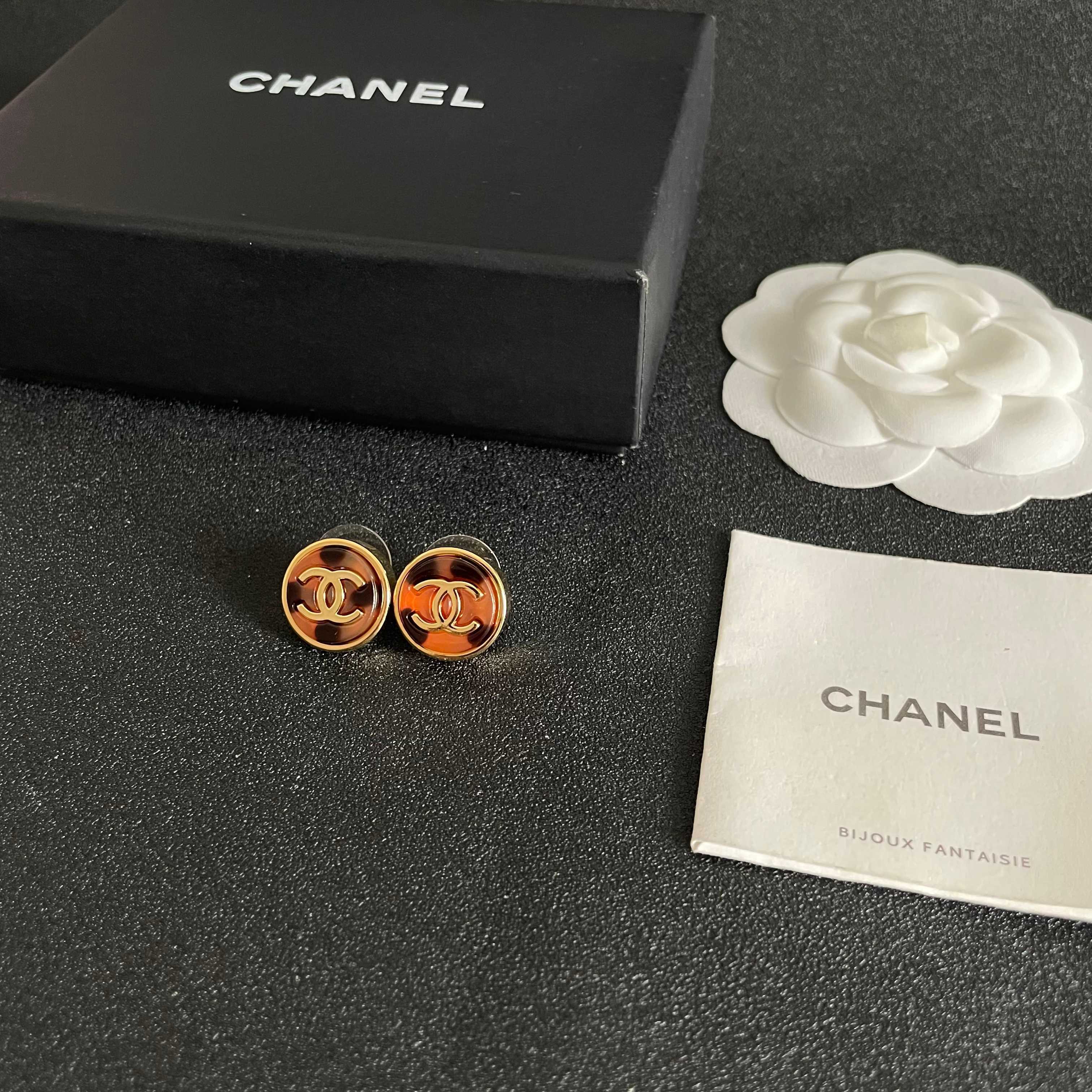Chanel CC Logo Earrings