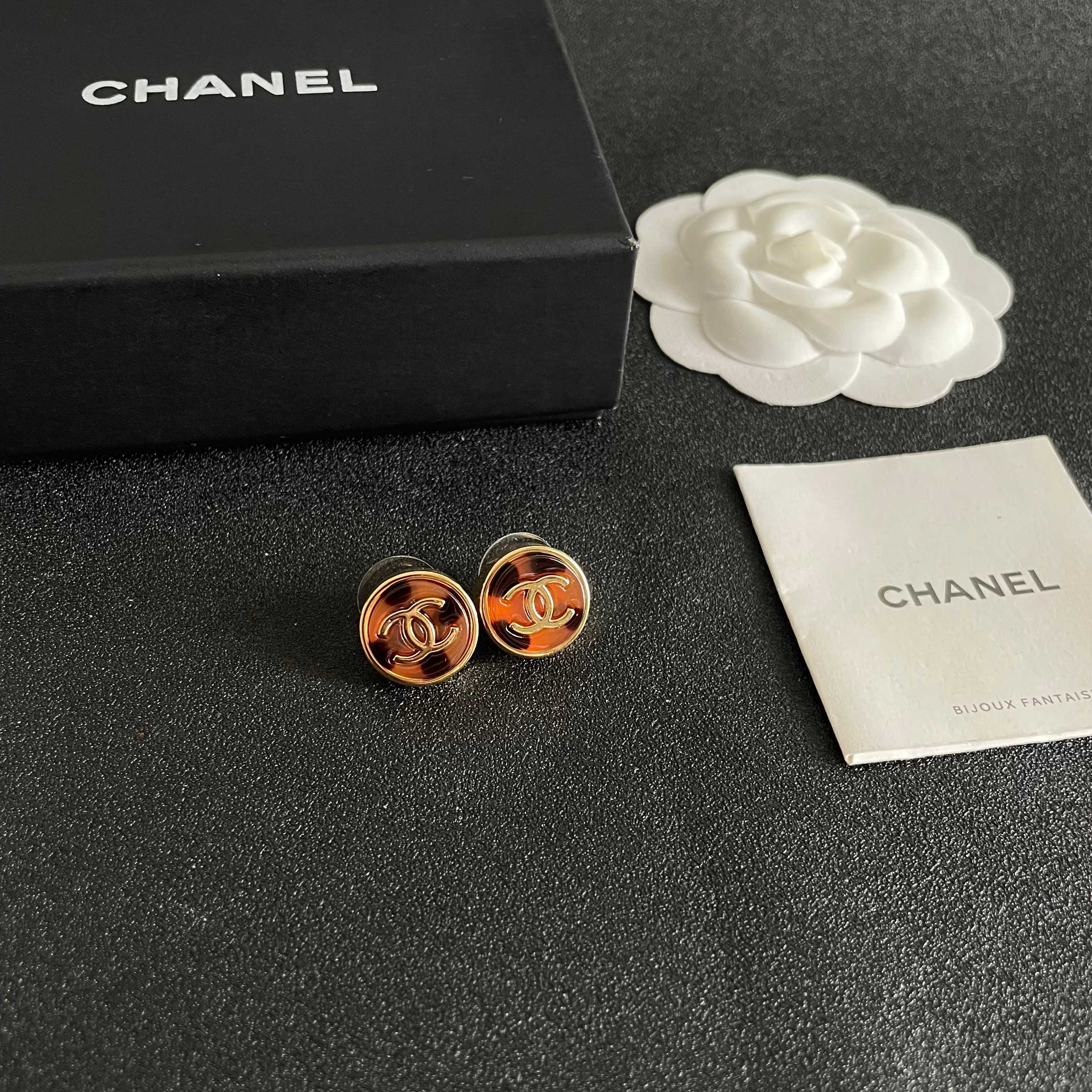 Chanel CC Logo Earrings