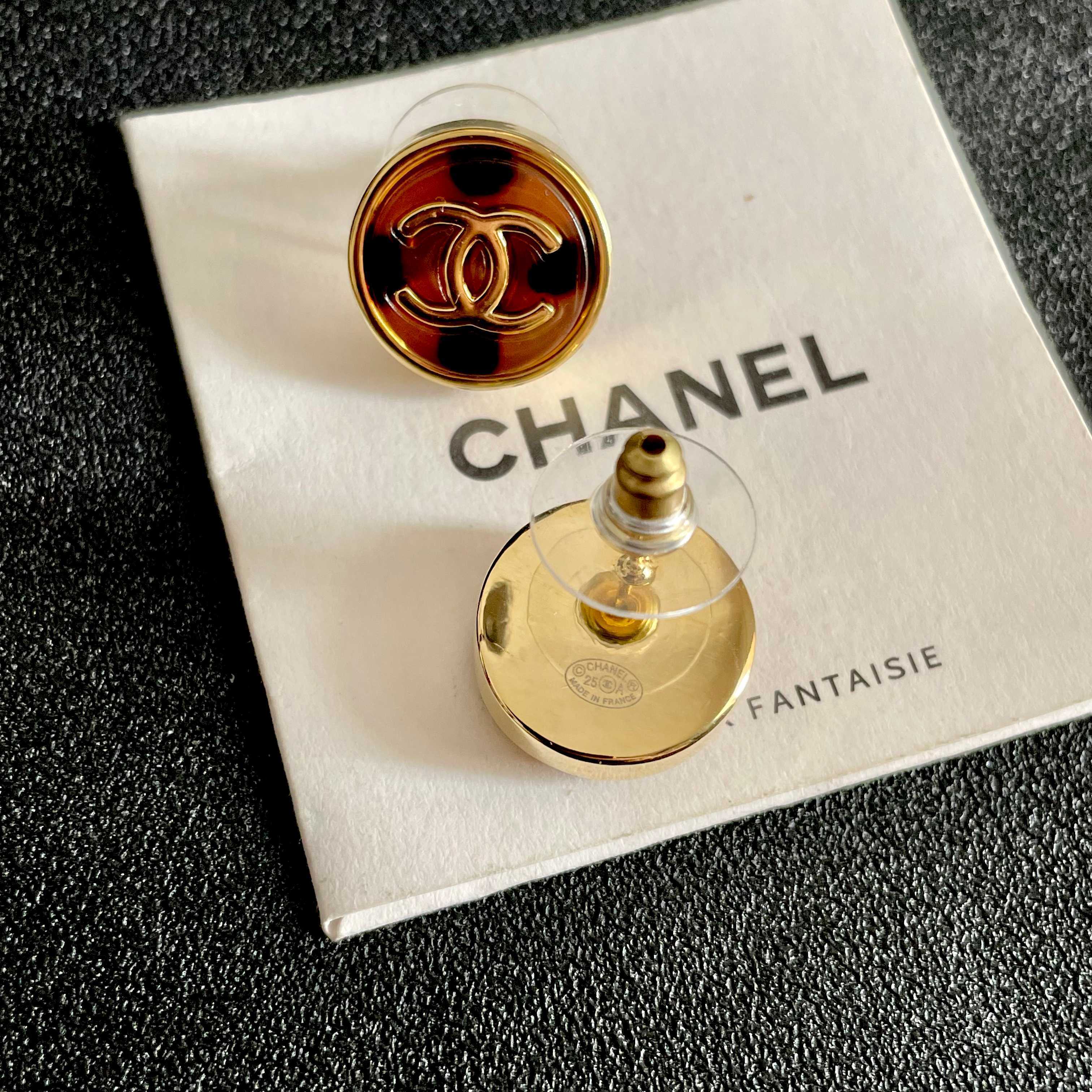 Chanel CC Logo Earrings