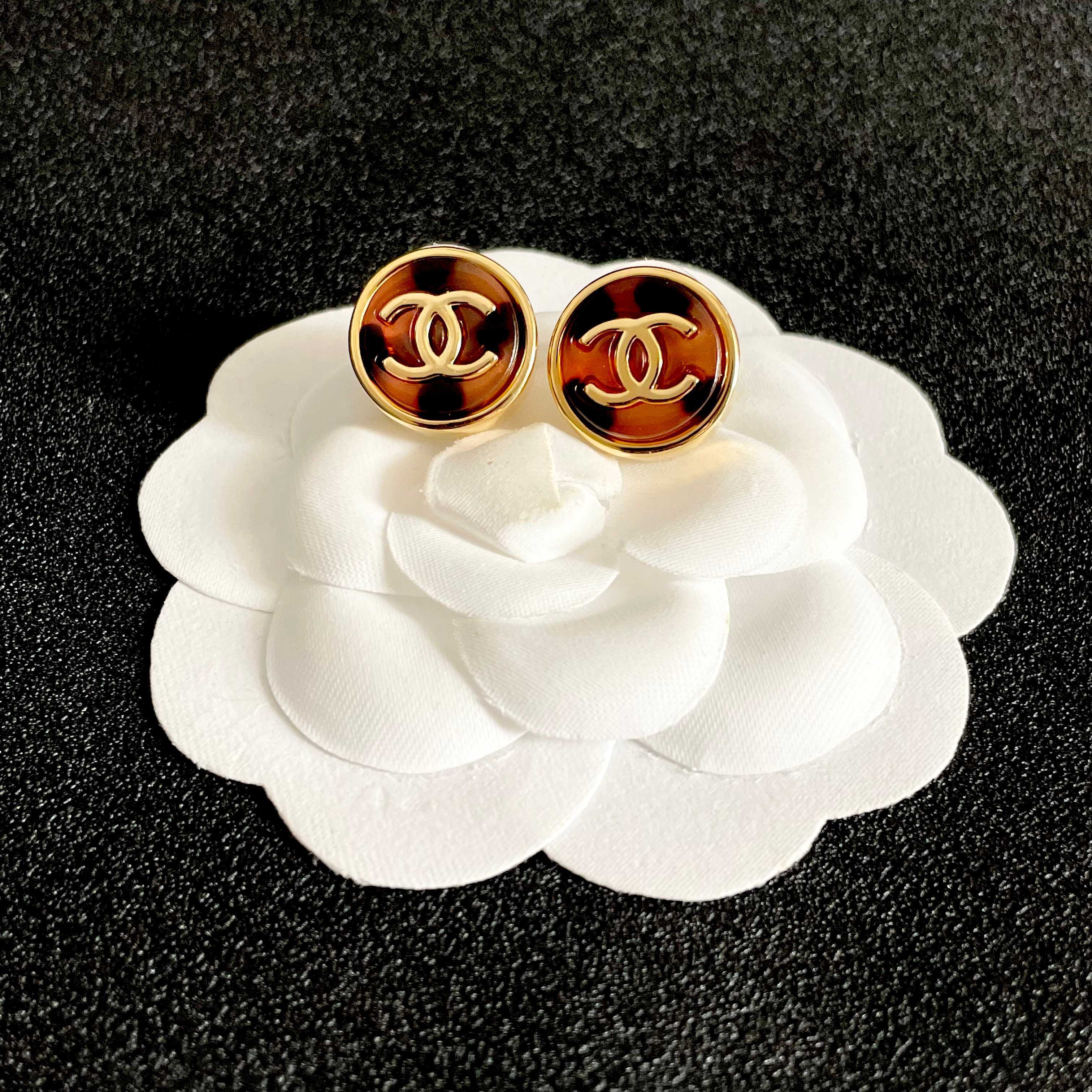 Chanel CC Logo Earrings