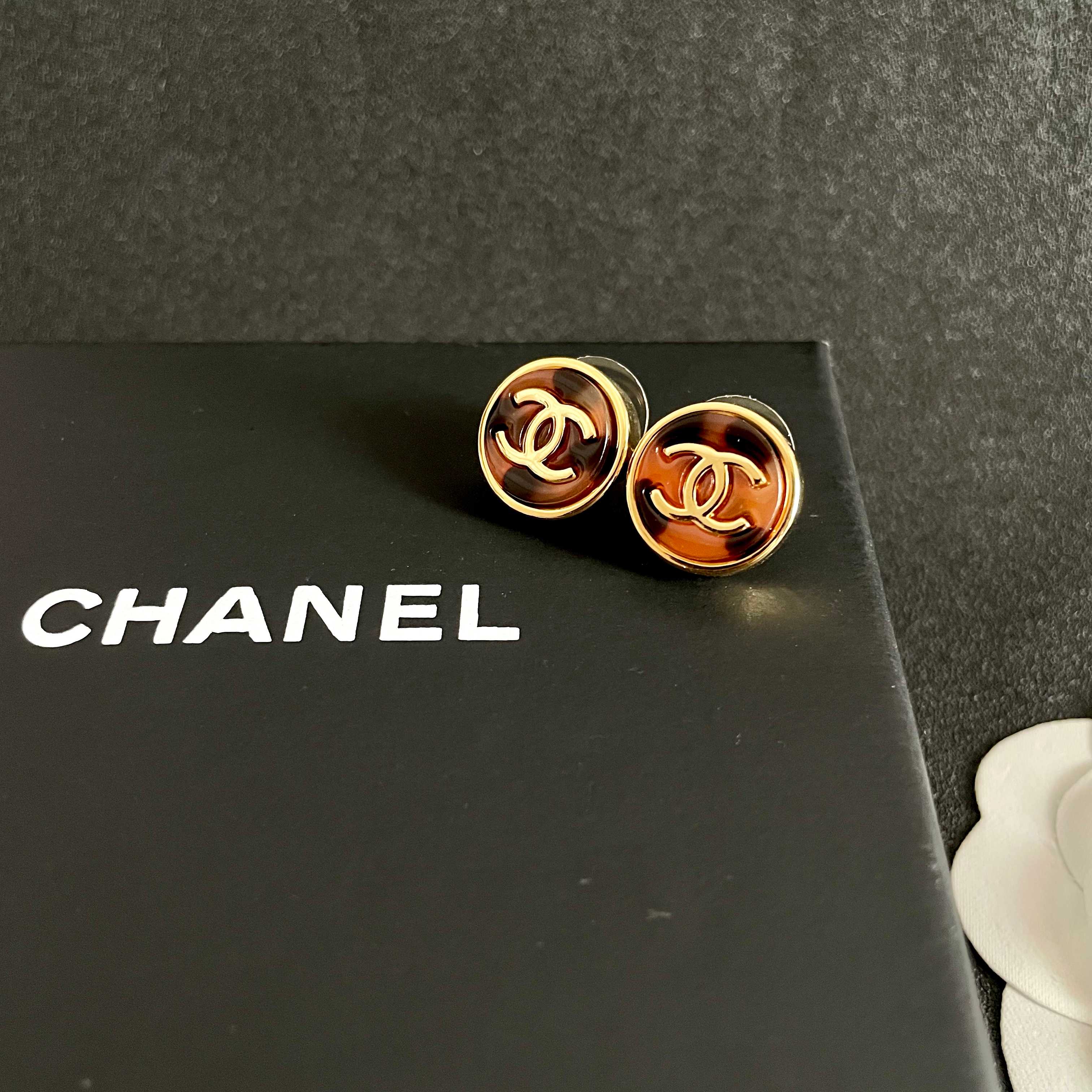 Chanel CC Logo Earrings