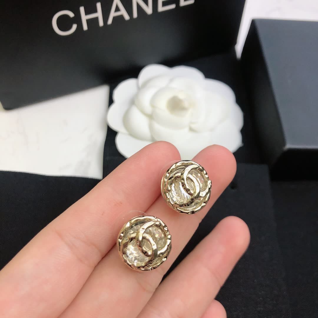 Chanel CC Logo Earrings