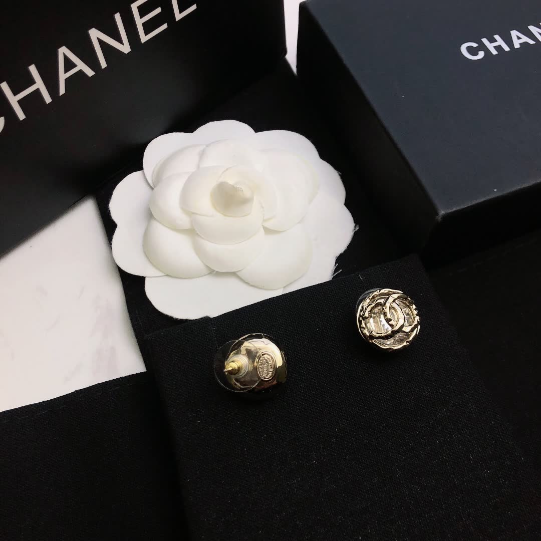 Chanel CC Logo Earrings