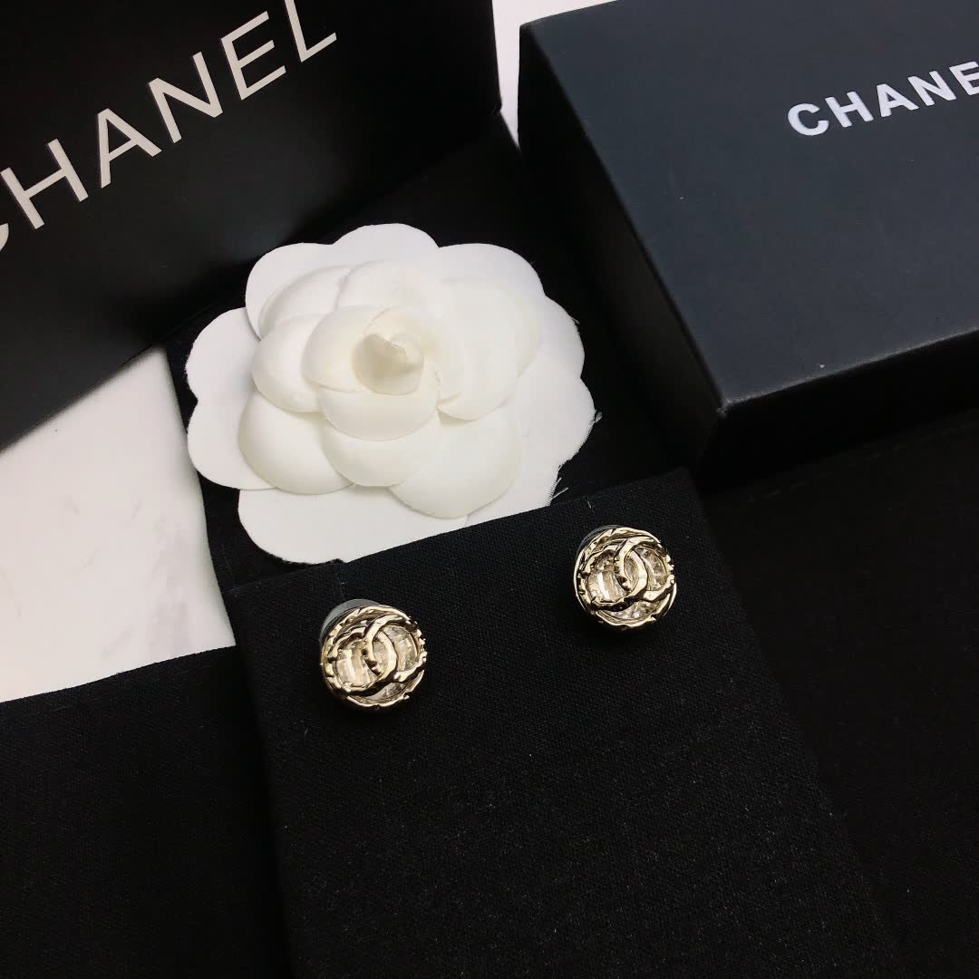 Chanel CC Logo Earrings