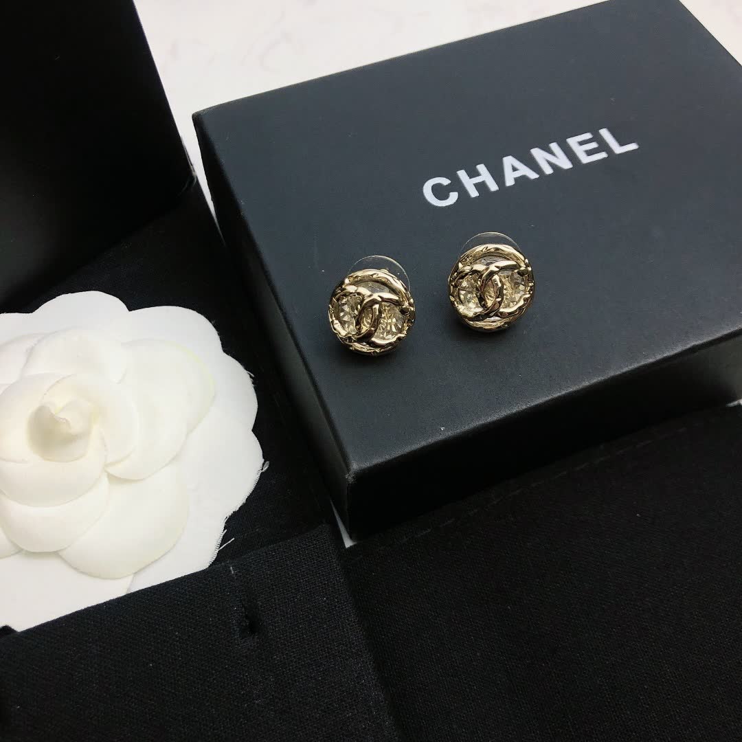 Chanel CC Logo Earrings