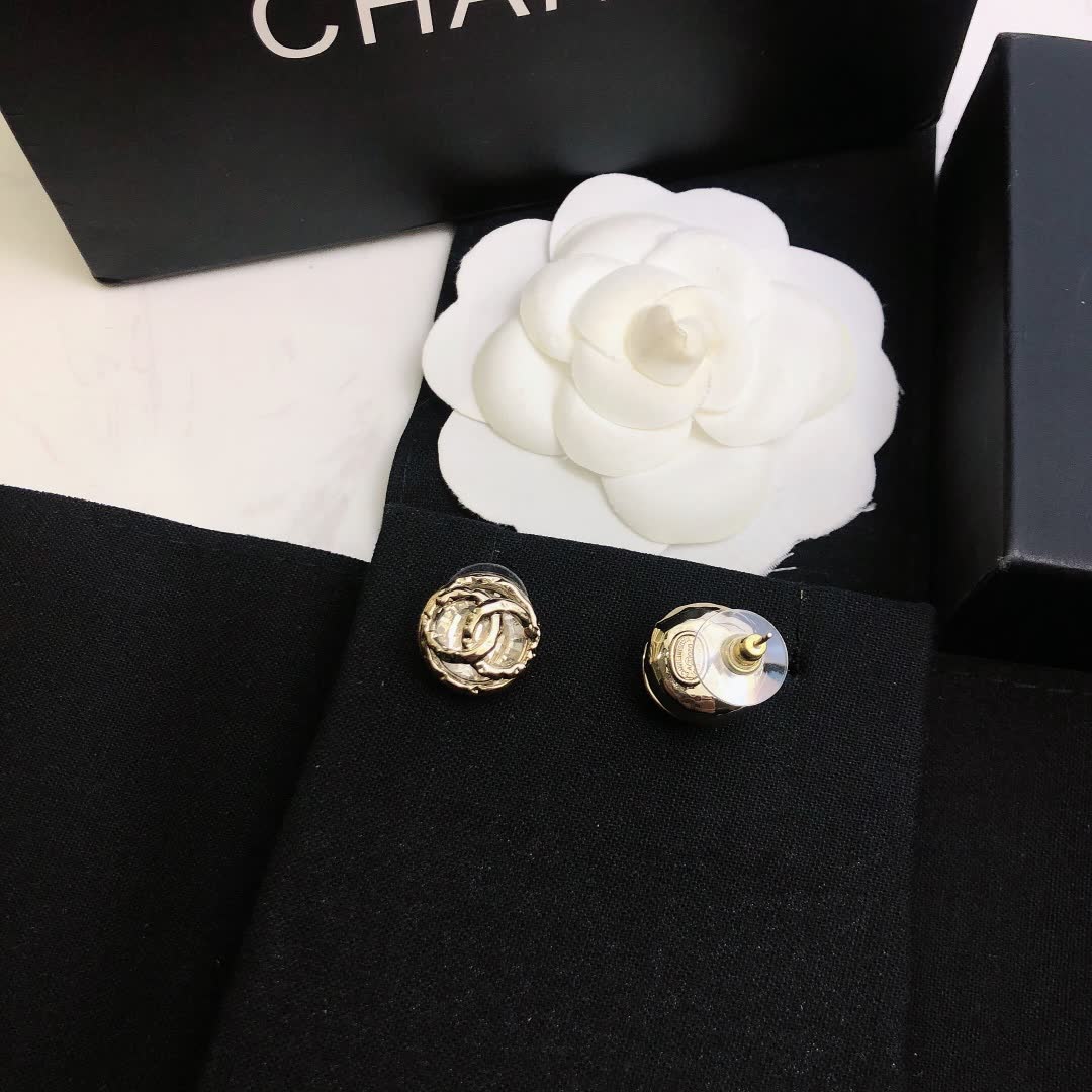 Chanel CC Logo Earrings