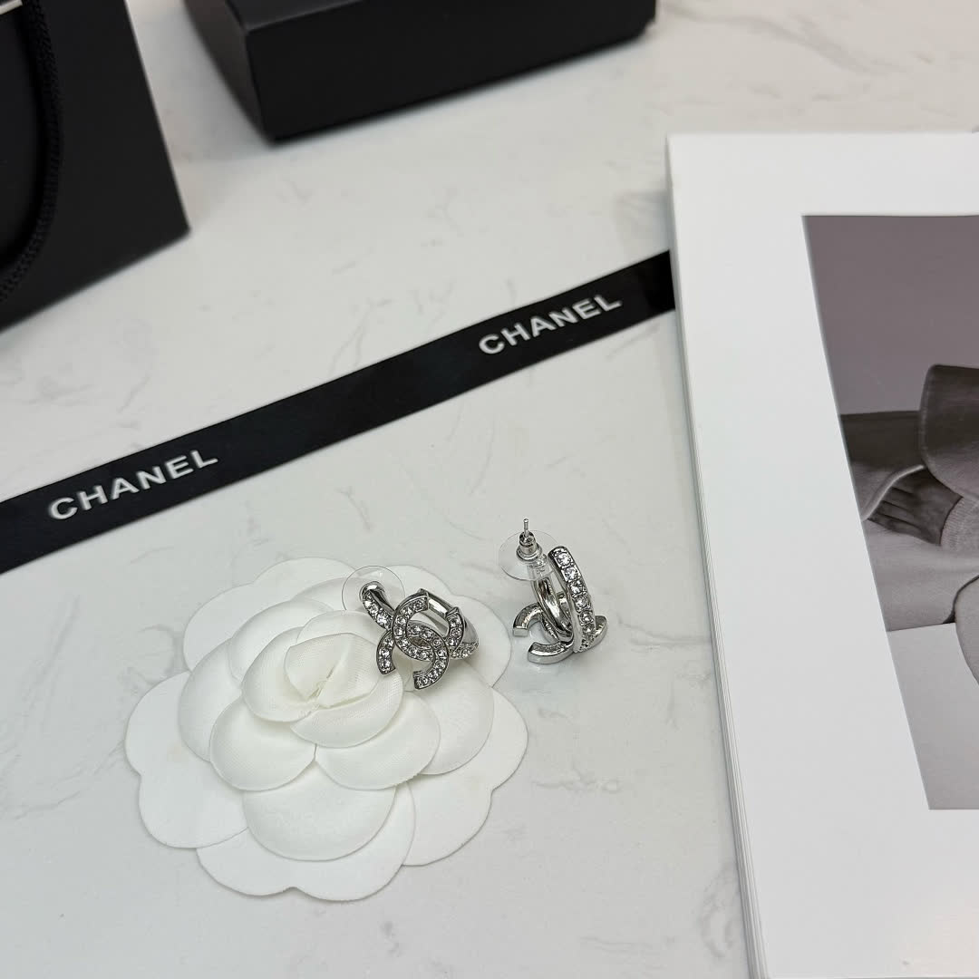 Chanel CC Logo Earrings