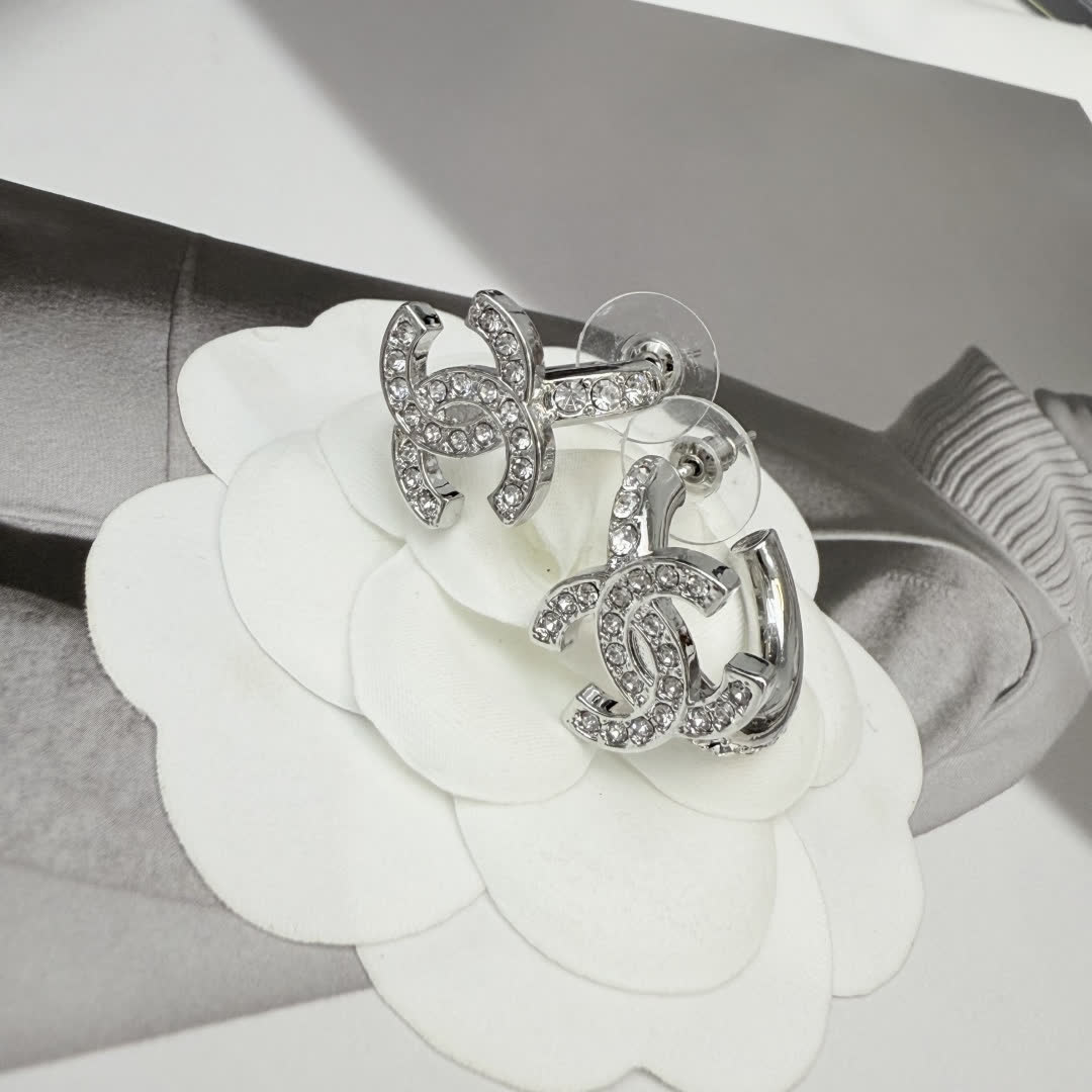 Chanel CC Logo Earrings