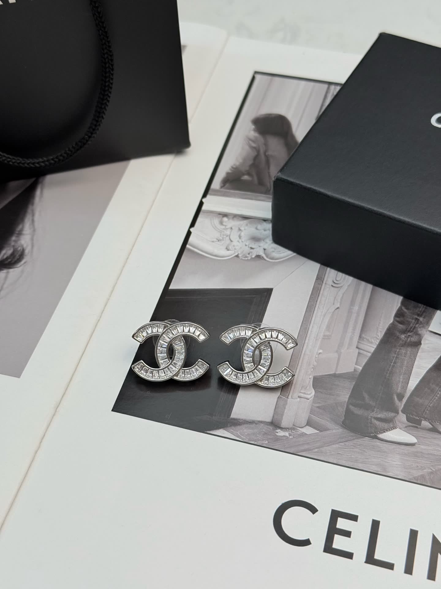 Chanel CC Logo Earrings
